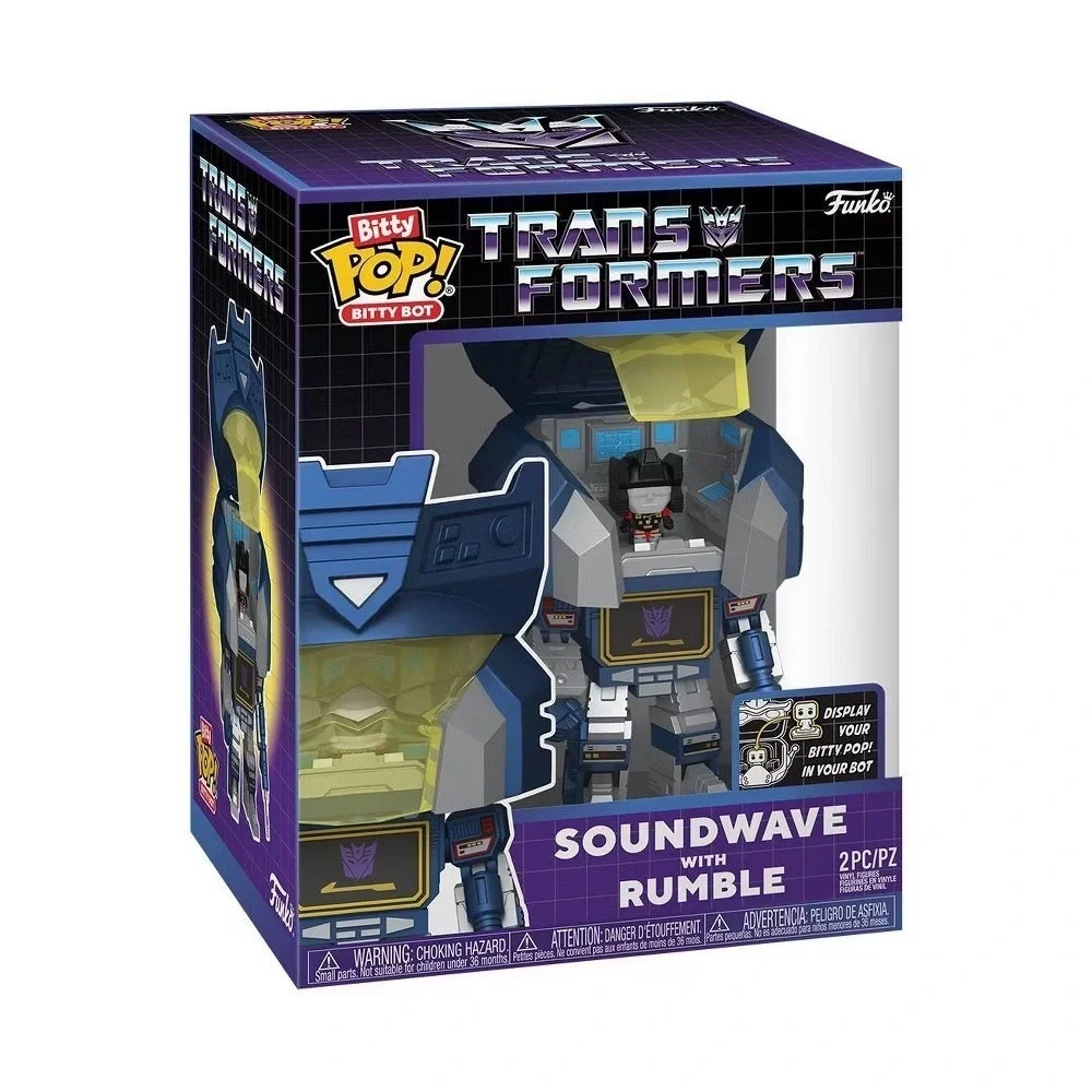 Funko Bitty Bots: Transformers TR Soundwave Bot with Rumble Bitty Pop Figure‎